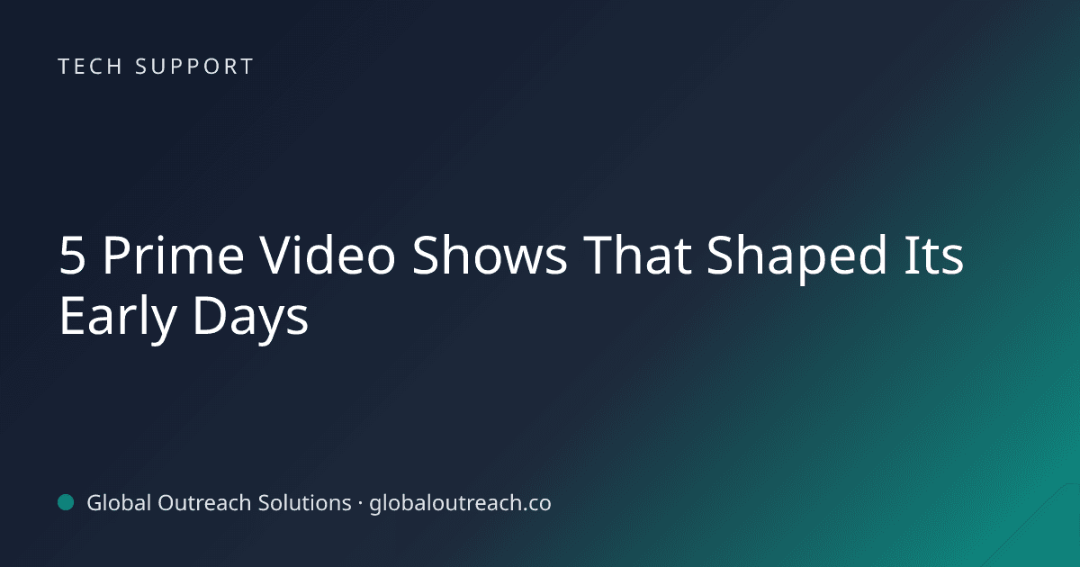 Blog article cover image: "5 Prime Video Shows That Shaped Its Early Days" in Tech Support