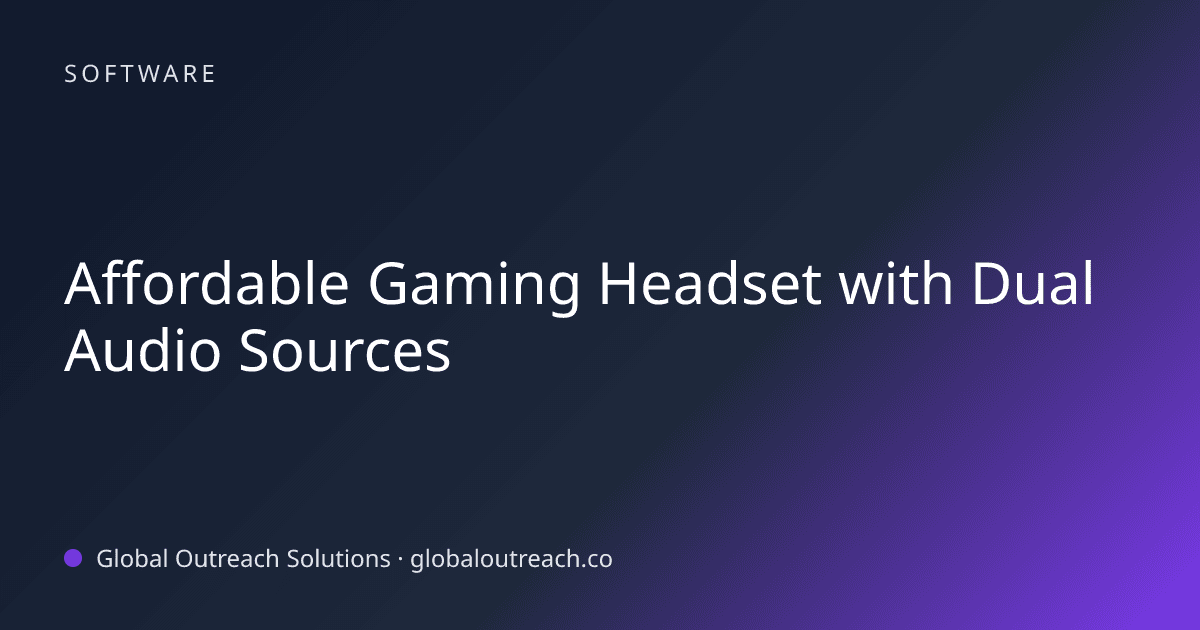 Related article cover image: "Affordable Gaming Headset with Dual Audio Sources" (Software)