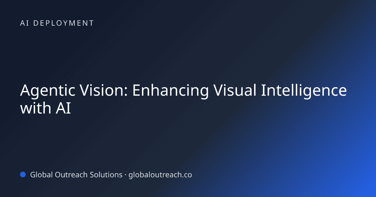Blog article cover image: "Agentic Vision: Enhancing Visual Intelligence with AI" in AI Deployment