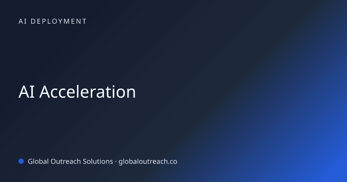 Blog article cover image: "AI Acceleration" in AI Deployment