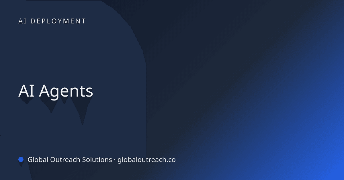 Blog article cover image: "AI Agents" in AI Deployment