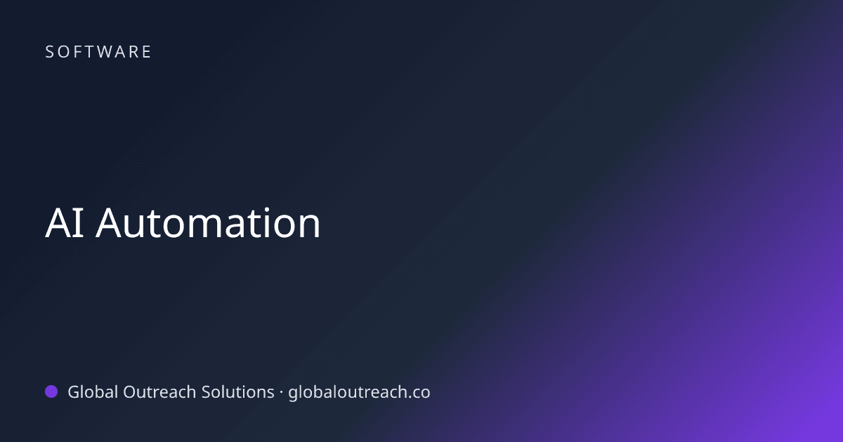 Blog article cover image: "AI Automation" in Software