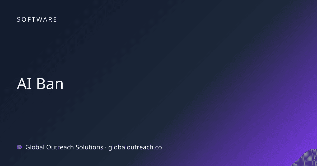 Related article cover image: "AI Ban" (Software)