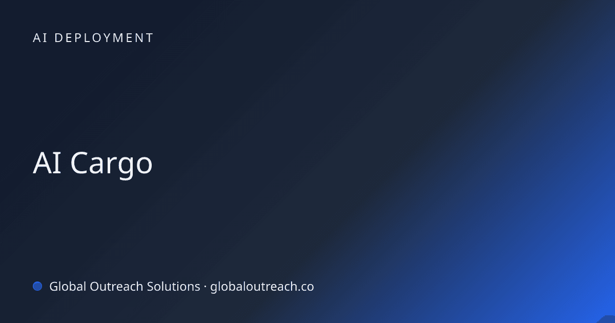 Blog article cover image: "AI Cargo" in AI Deployment