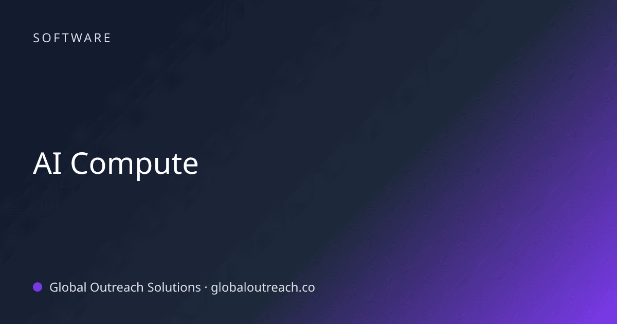 Blog article cover image: "AI Compute" in Software