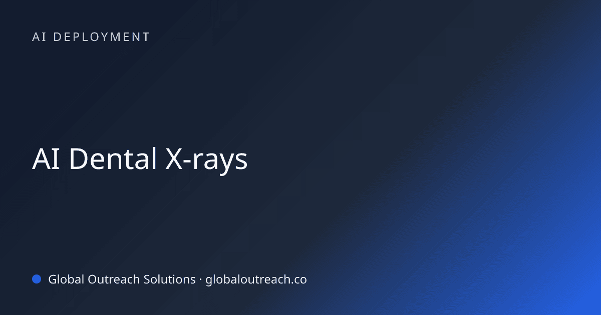 Blog article cover image: "AI Dental X-rays" in AI Deployment