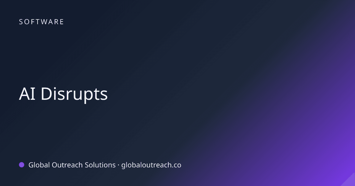 Related article cover image: "AI Disrupts" (Software)