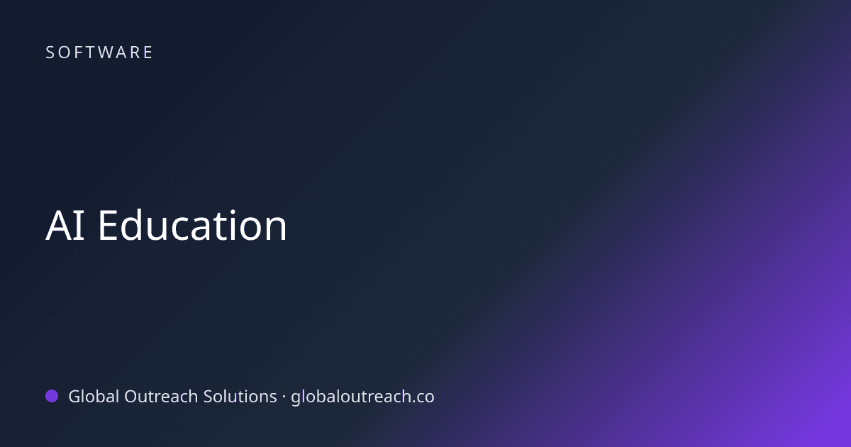 Blog article cover image: "AI Education" in Software