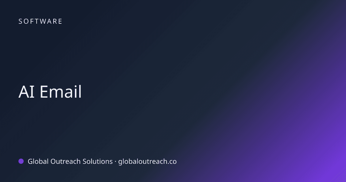 Blog article cover image: "AI Email" in Software