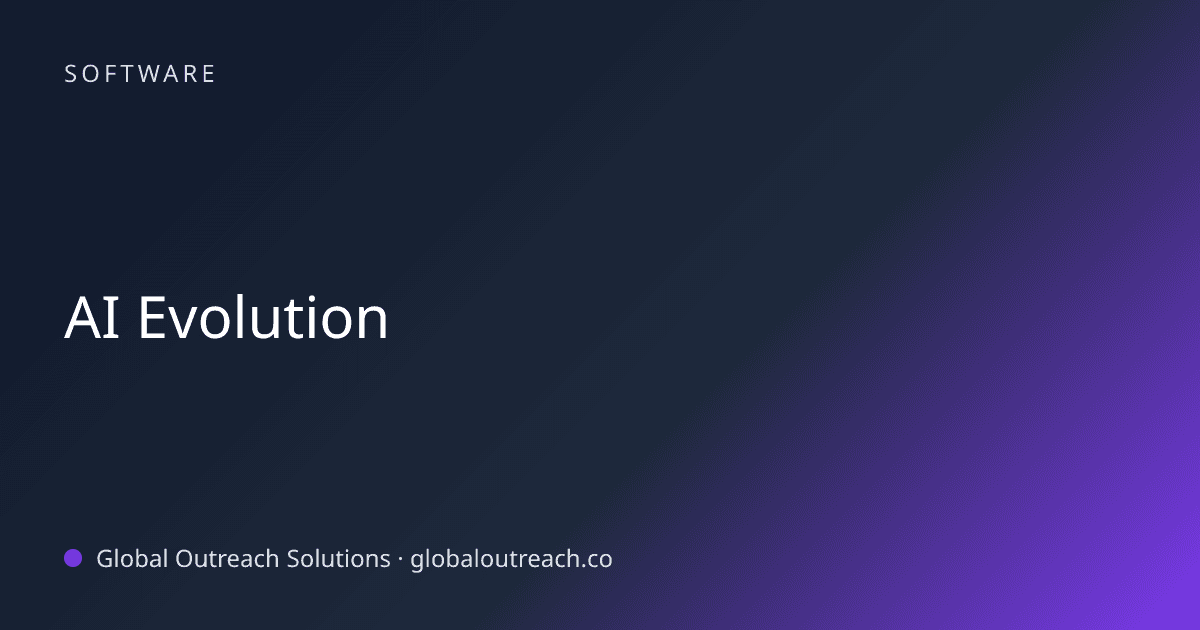 Blog article cover image: "AI Evolution" in Software