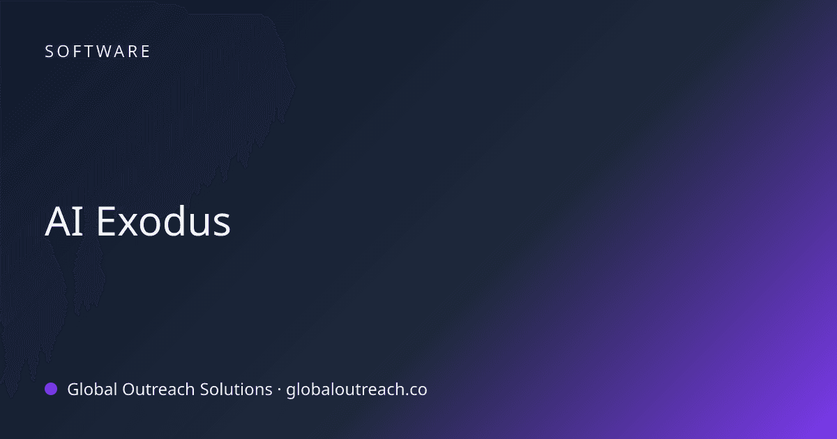 Blog article cover image: "AI Exodus" in Software