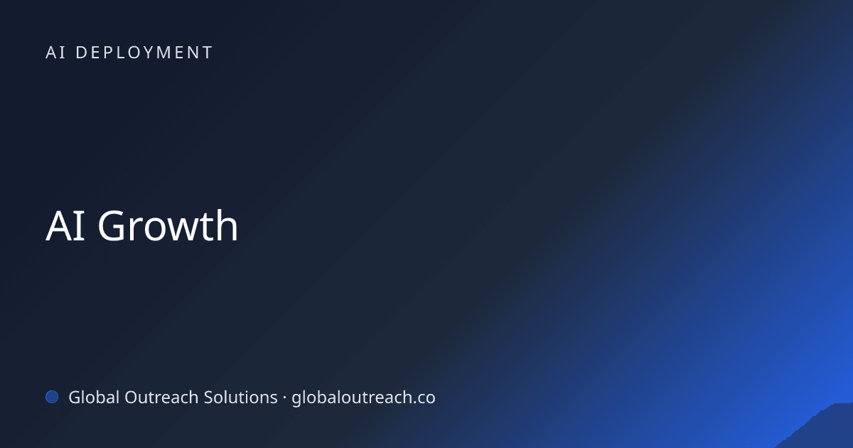 Blog article cover image: "AI Growth" in AI Deployment