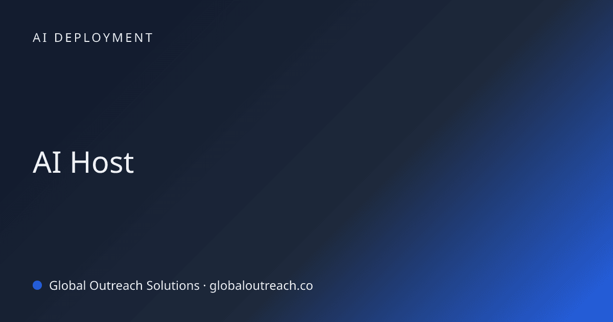 Blog article cover image: "AI Host" in AI Deployment