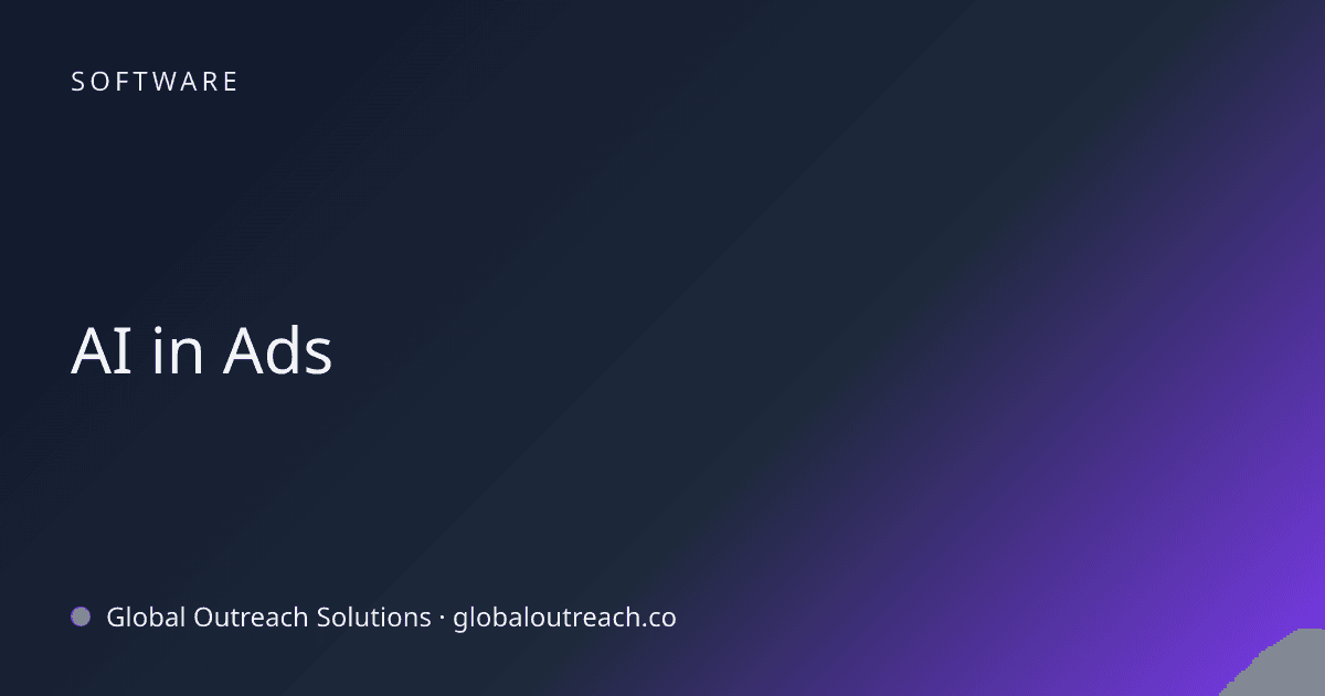 Blog article cover image: "AI in Ads" in Software