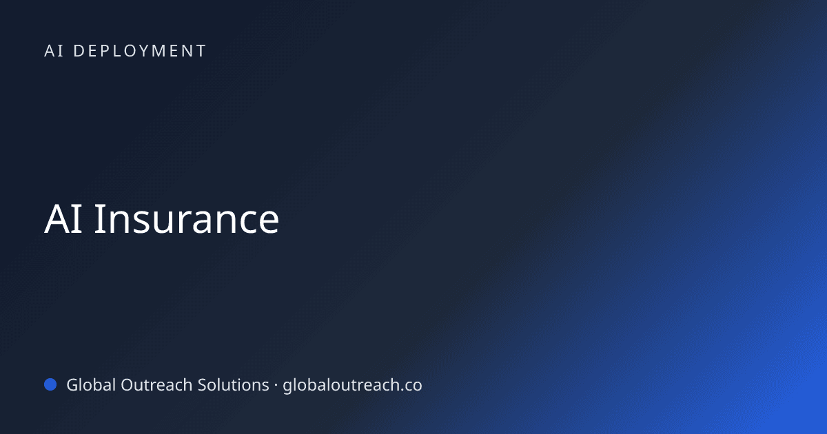 Blog article cover image: "AI Insurance" in AI Deployment