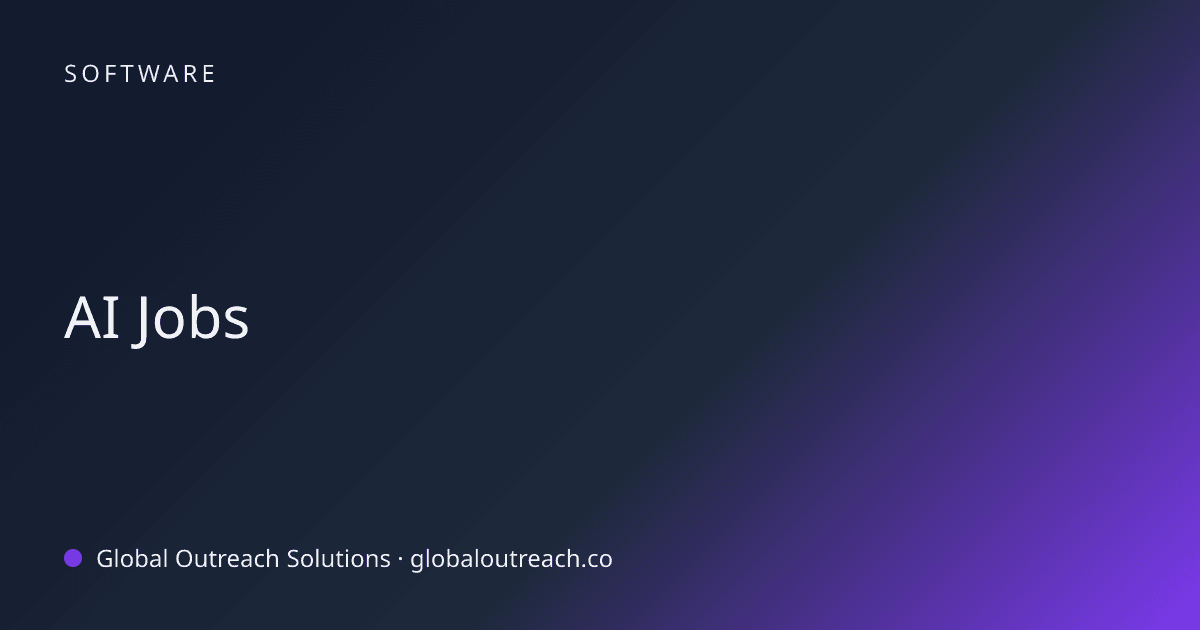 Blog article cover image: "AI Jobs" in Software