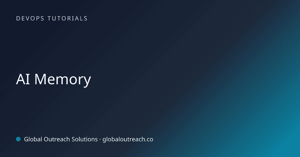 Blog article cover image: "AI Memory" in DevOps Tutorials