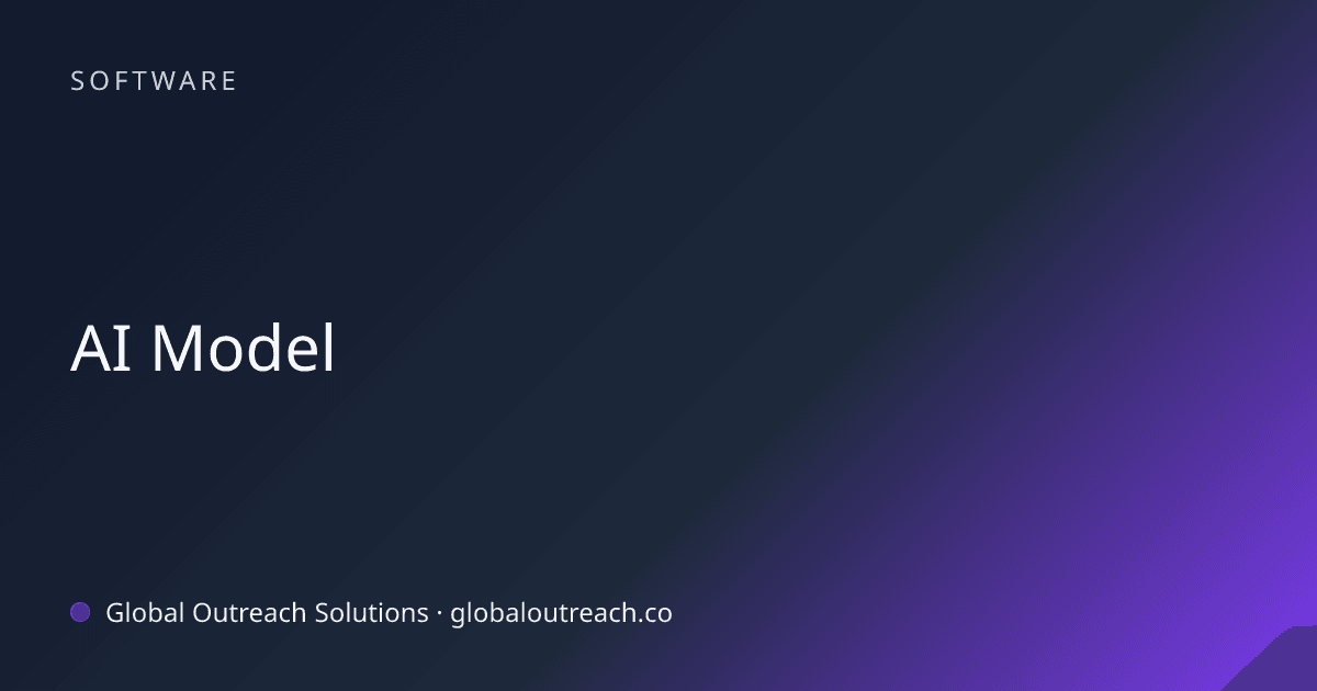 Blog article cover image: "AI Model" in Software