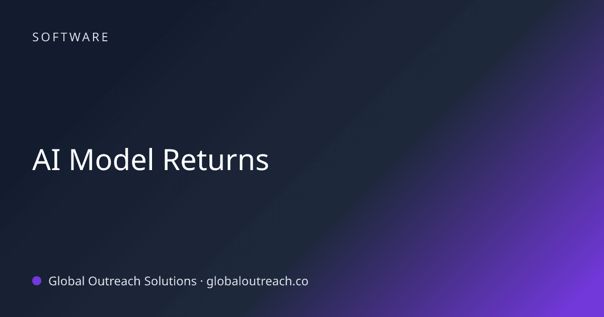 Blog article cover image: "AI Model Returns" in Software