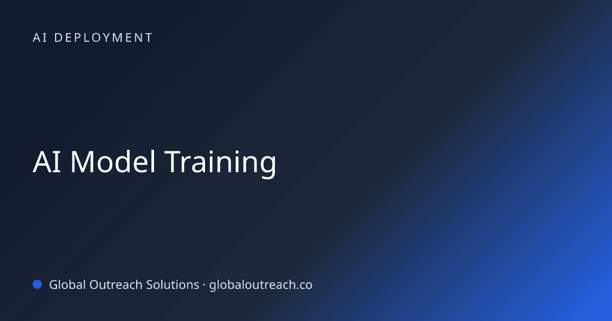 Blog article cover image: "AI Model Training" in AI Deployment