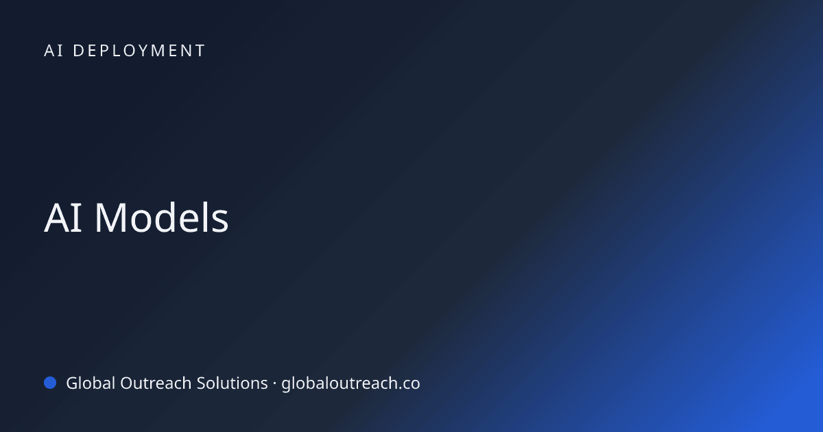 Blog article cover image: "AI Models" in AI Deployment