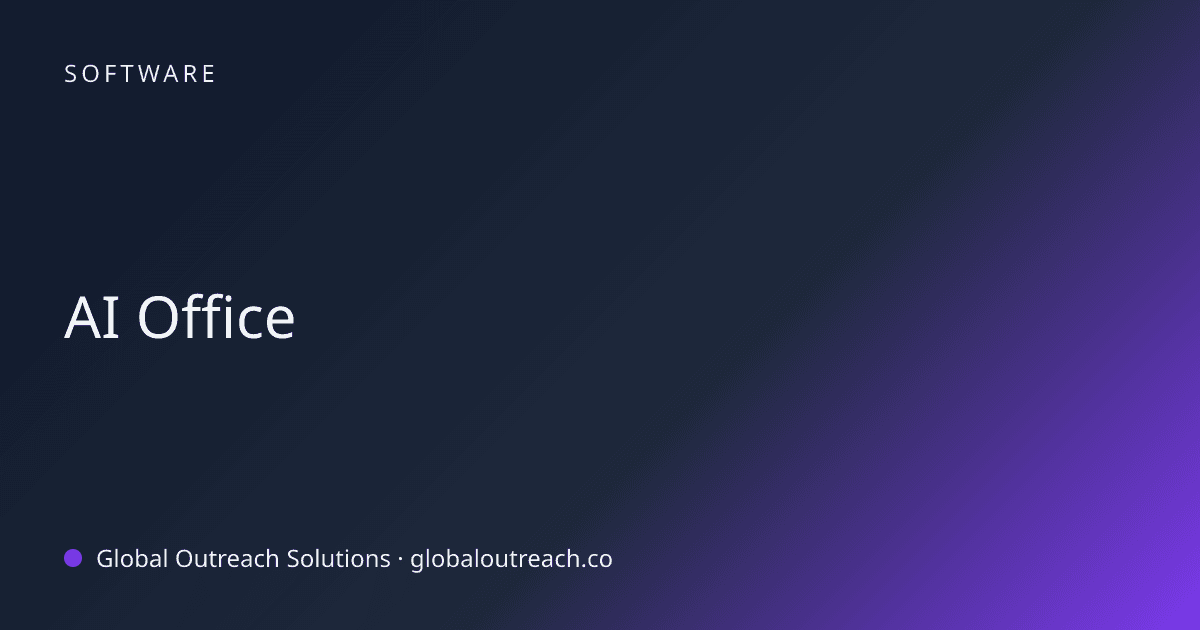 Blog article cover image: "AI Office" in Software