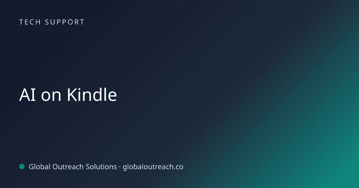 Related article cover image: "AI on Kindle" (Tech Support)