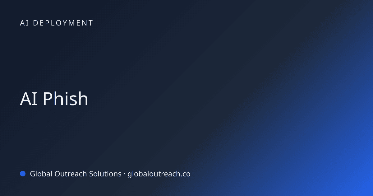 Blog article cover image: "AI Phish" in AI Deployment
