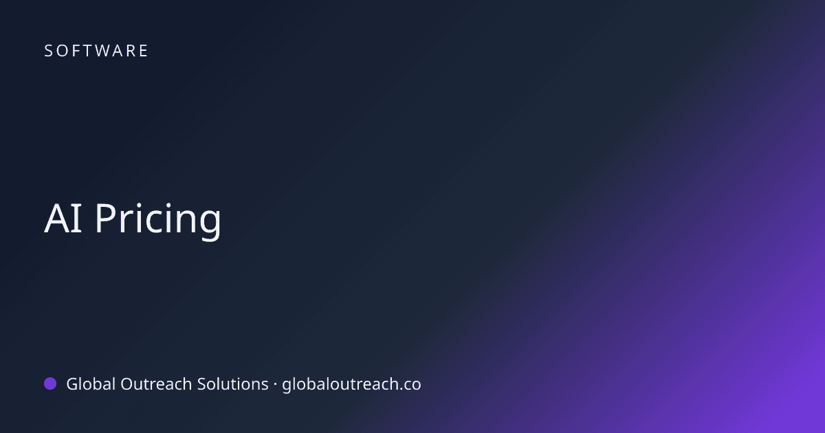 Blog article cover image: "AI Pricing" in Software
