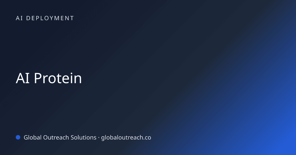 Blog article cover image: "AI Protein" in AI Deployment
