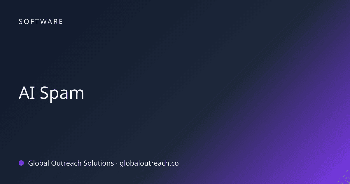 Blog article cover image: "AI Spam" in Software