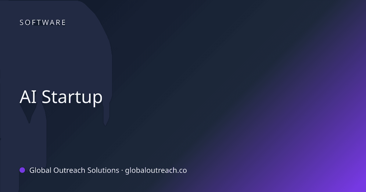 Blog article cover image: "AI Startup" in Software