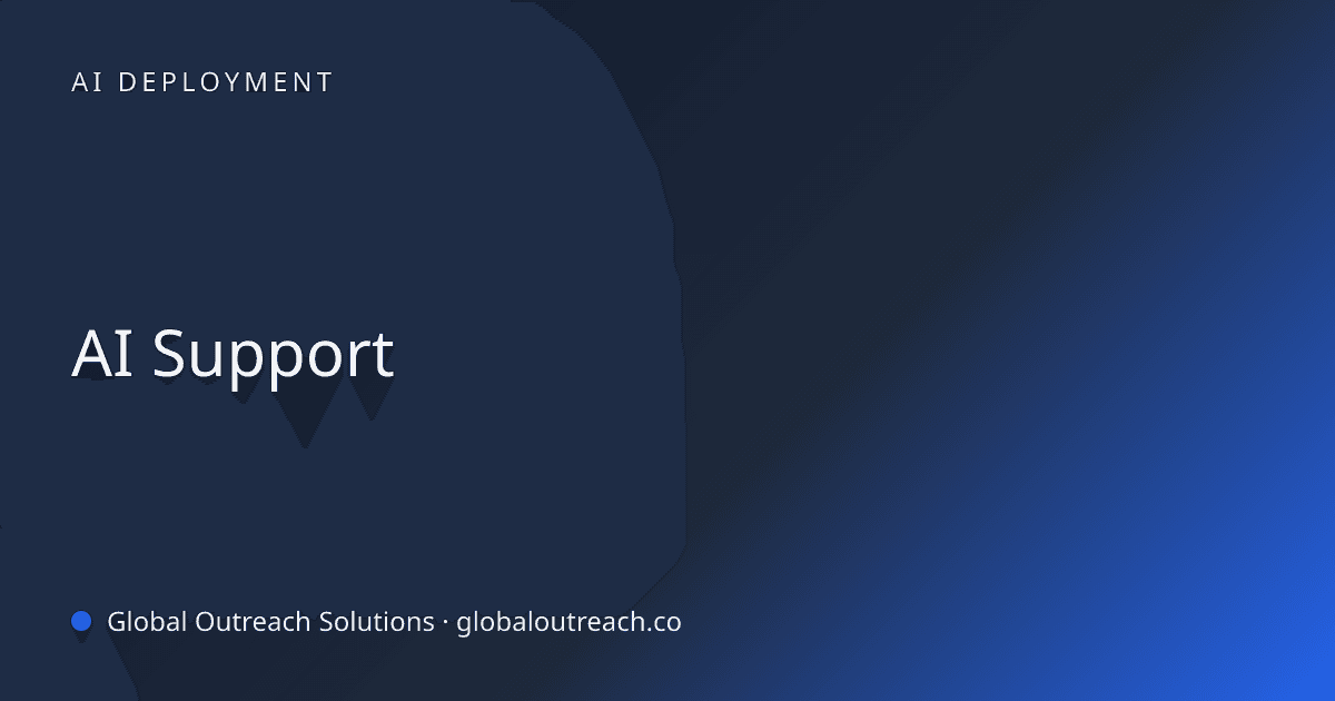 Related article cover image: "AI Support" (AI Deployment)