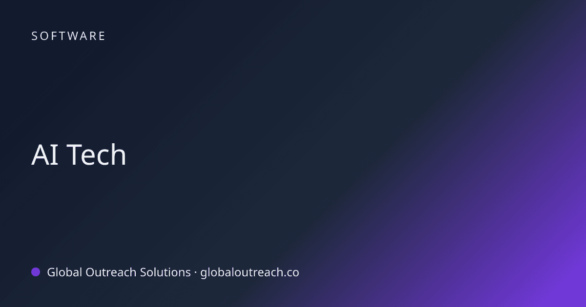 Blog article cover image: "AI Tech" in Software