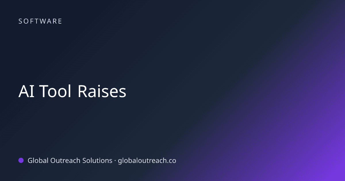 Blog article cover image: "AI Tool Raises" in Software