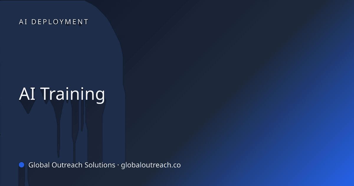 Blog article cover image: "AI Training" in AI Deployment