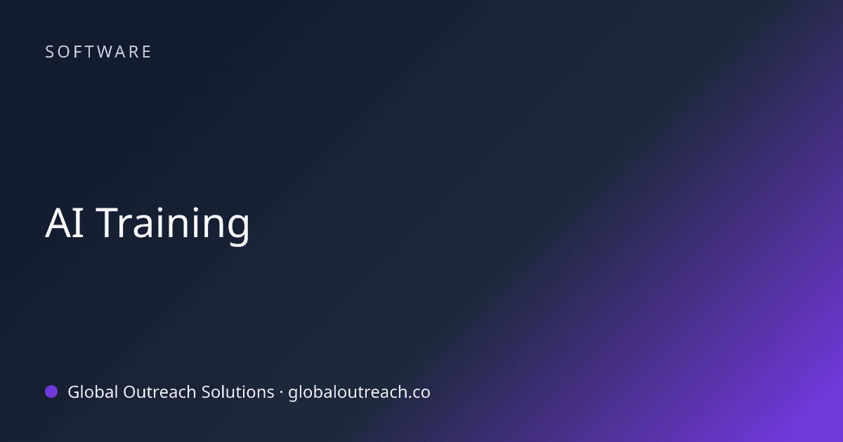 Blog article cover image: "AI Training" in Software