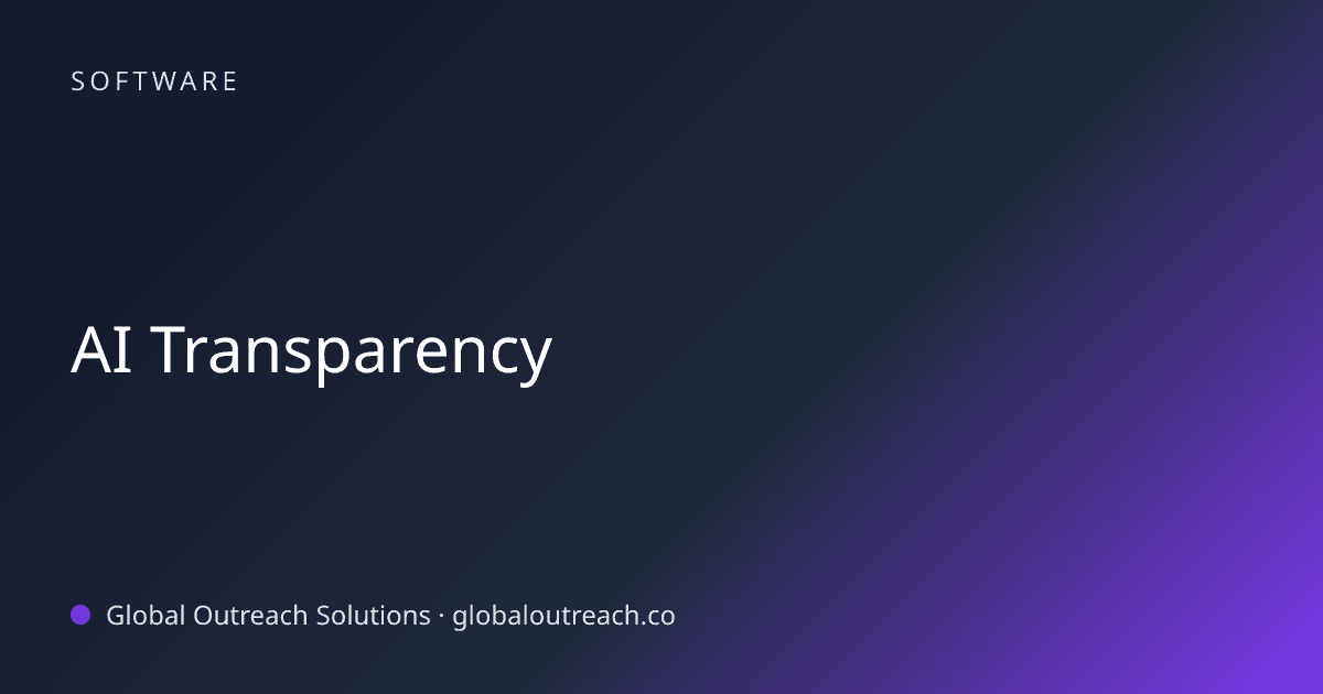 Related article cover image: "AI Transparency" (Software)