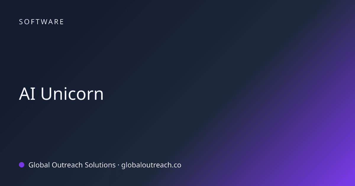 Blog article cover image: "AI Unicorn" in Software