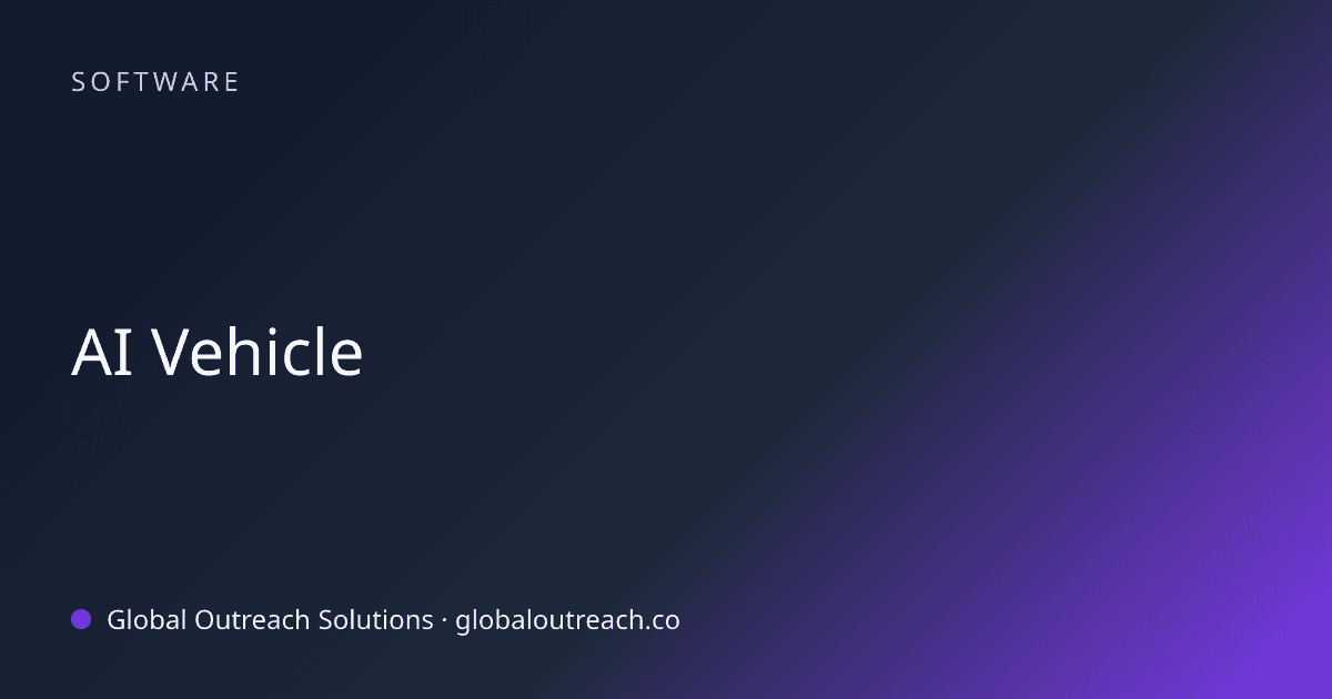 Blog article cover image: "AI Vehicle" in Software