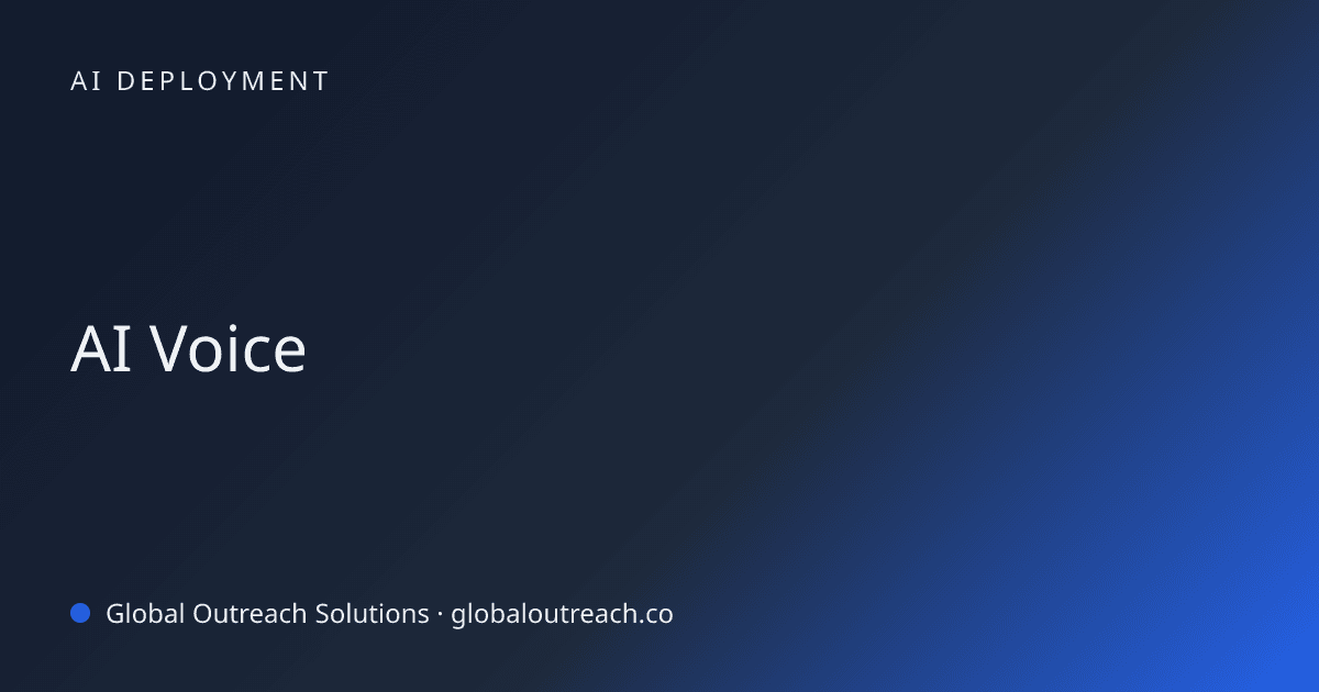 Blog article cover image: "AI Voice" in AI Deployment