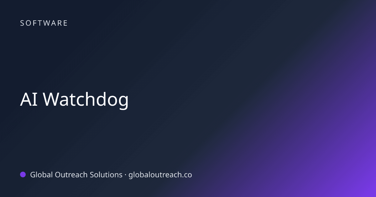 Blog article cover image: "AI Watchdog" in Software