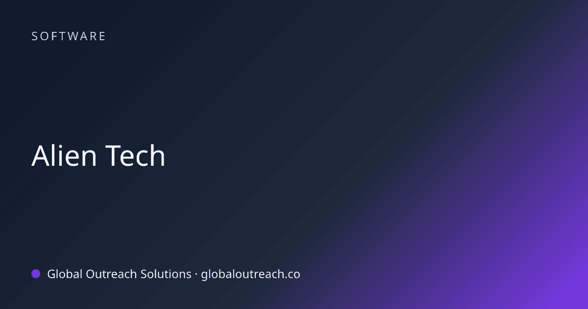 Blog article cover image: "Alien Tech" in Software