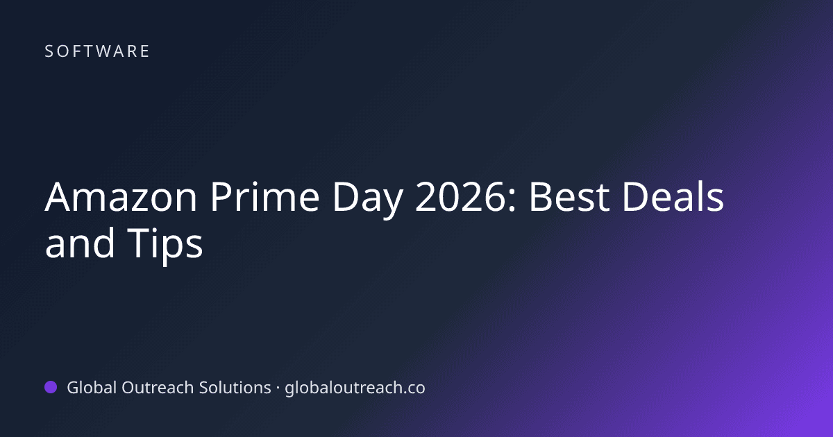 Blog article cover image: "Amazon Prime Day 2026: Best Deals and Tips" in Software