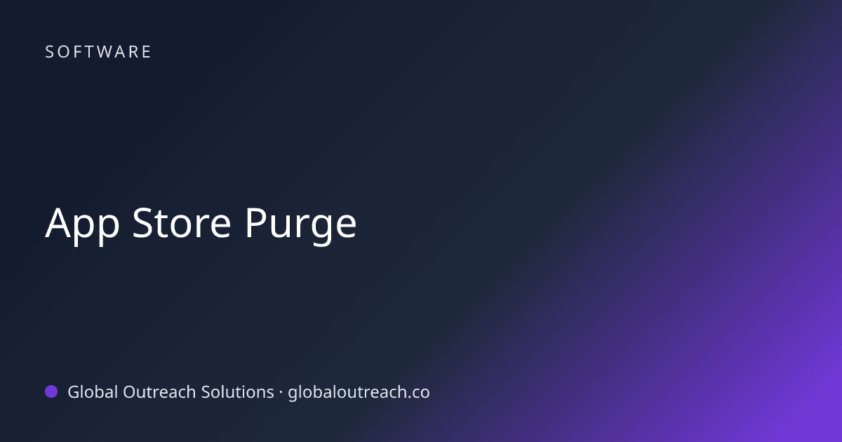 Related article cover image: "App Store Purge" (Software)