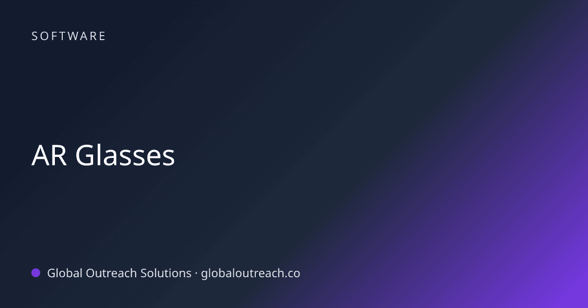 Blog article cover image: "AR Glasses" in Software