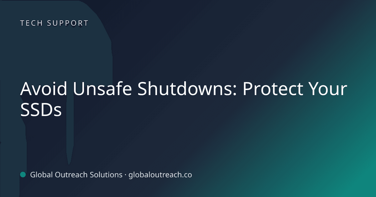 Related article cover image: "Avoid Unsafe Shutdowns: Protect Your SSDs" (Tech Support)