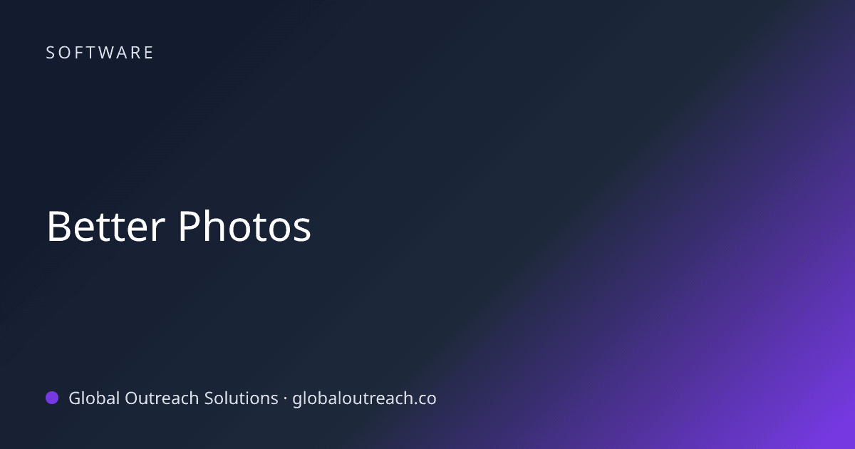 Related article cover image: "Better Photos" (Software)