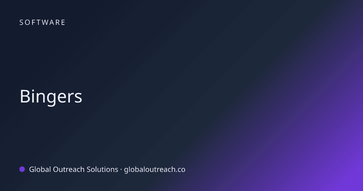 Blog article cover image: "Bingers" in Software