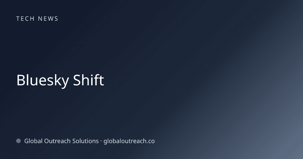 Related article cover image: "Bluesky Shift" (Tech News)